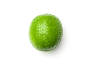 Lime isolated on white. Top view