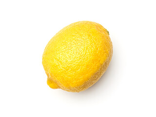 One lemon isolated on white background