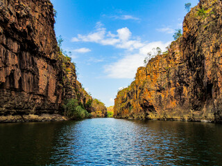 Fototapeta na wymiar View through Katherine Gorge in Nitmiluk National Park, Northern Territory, Australia 