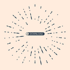 Black Download button with arrow icon isolated on beige background. Upload button. Load symbol. Abstract circle random dots. Vector Illustration