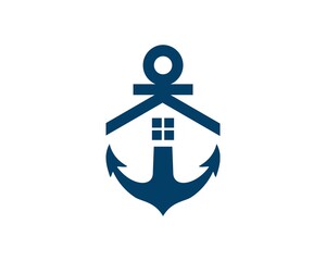 Anchor with roof house and window