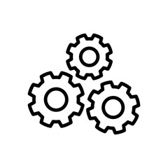 gear icon vector symbol template