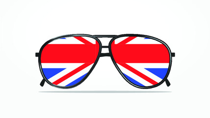 england flag on eye glass
