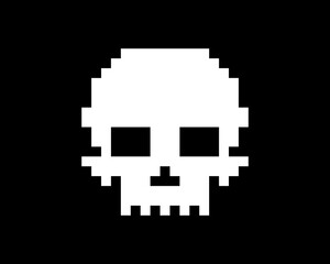 Obraz premium Abstract bricks skull