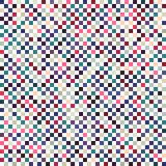 Abstract African Style Colorful Checkerboard Seamless Background, Stained Glass