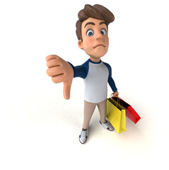 3D cartoon character fun teenager