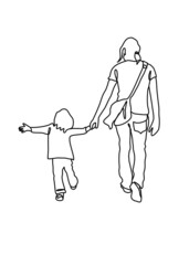 Drawings one line, young modeling poses