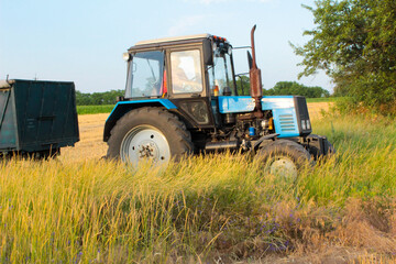 tractor in field