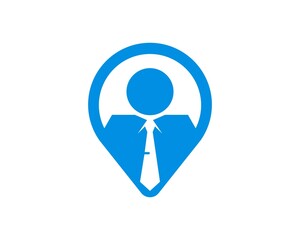 Pin location with people worker inside