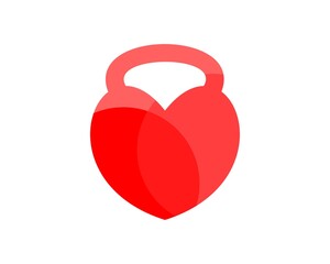 Kettle bell with heart shape