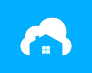 Cloud with house inside