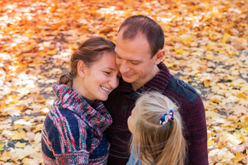 cute family autumn portrait