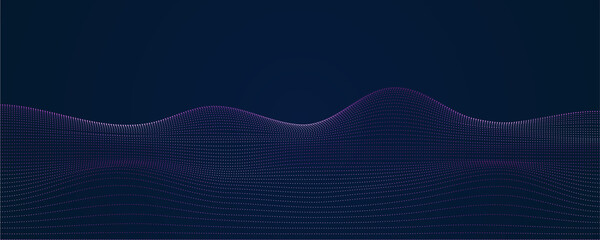 Abstract Dark Wavy Background with Dashed Lines