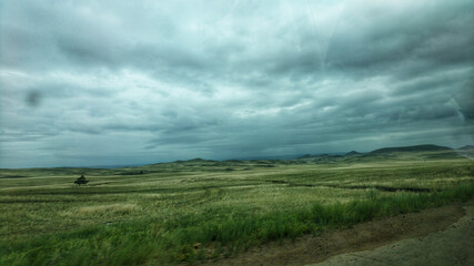 Obraz premium storm clouds over the field