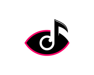 Eye vision with music note