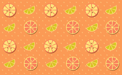 Fruit background - lime and orange background for decoration.