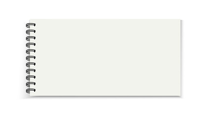 Spiral Notebook Template - Empty Vector Illustration With Copy Space - Isolated On White Background