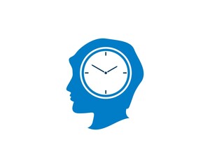 people head with clock inside