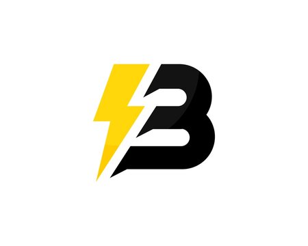Lightning electric with B letter initial