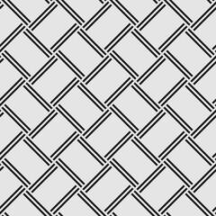Seamless abstract patterns. Geometric grid of Interlacing.