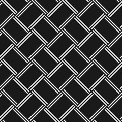 Seamless abstract patterns. Geometric grid of Interlacing.