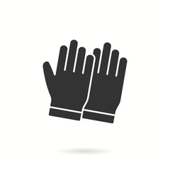 Obraz premium Protective gloves icon. Vector illustration.