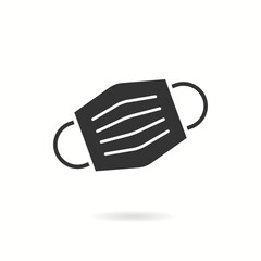 Medical protection mask icon. Vector illustration.