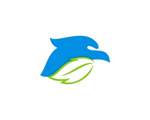 Nature eagle with green leaf