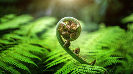 spoil of rainforest tree with new nerve of top tree © Yanukit