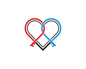 Key connection with heart shape