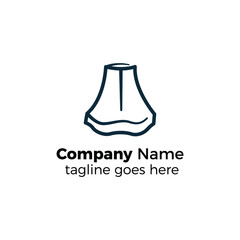 lamp cover logo design icon vector illustration simple line
