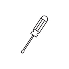 Screwdriver line icon vector