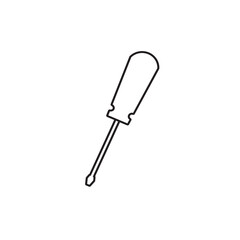 Screwdriver line icon vector