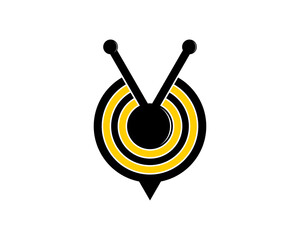 Abstract circle bee