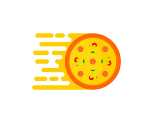 Pizza with mozzarella and fast delivery