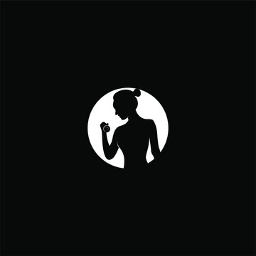 Woman And Barble Logo Silhouette