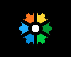 Obraz premium Abstract gear controlling
