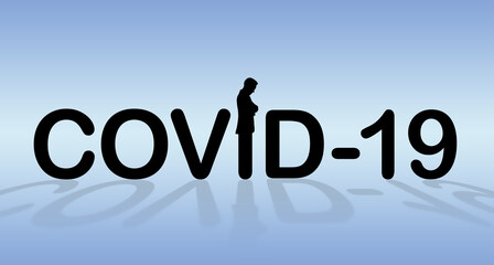 Fototapeta premium Losing Fight against COVID-19Concept illustration of losing the fight against COVID-19 coronavirus