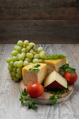 white plate with a fork on a wooden table