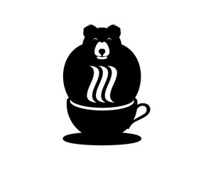Bear inside the coffee glass