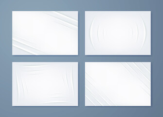 Set of Folded Paper Background . Isolated Vector Elements