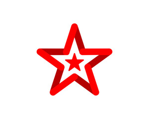 Obraz premium Elegant star with red line