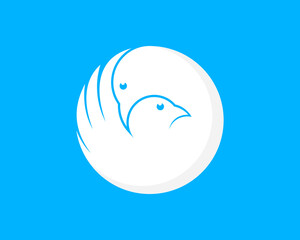 Circle shape with hugging bird inside