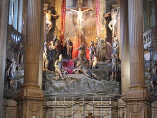Altar der Wallfahrtskirche Bom Jesus do Monte in Braga Portugal 