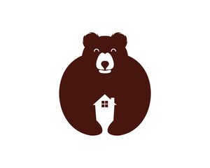 Bear holding a house