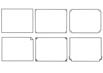 飾り罫　フレーム　シンプル　セット