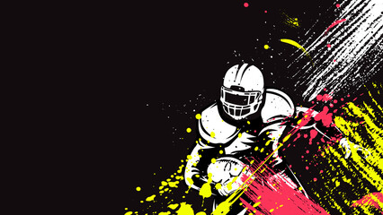Fototapeta na wymiar American football player. Quarterback isolated on white. Superl sport theme vector illustration.