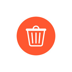 Trash can icon vector on white background