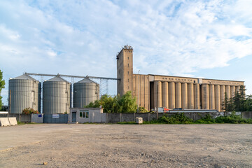 flour mill grain elevators and railroad tracks - Poti, Georgia © k_samurkas