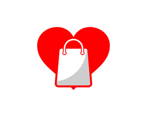 Love with shopping bag inside